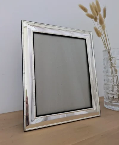 Cadre photo vintage plaqué argent Villa Brieg