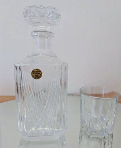 Carafe à whisky vintage cristal d'arques