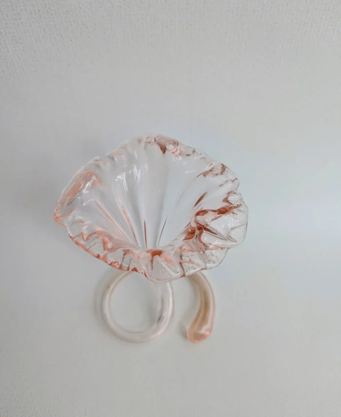 soliflore verre soufflé de murano rose