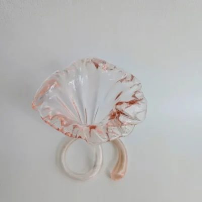 soliflore verre soufflé de murano rose
