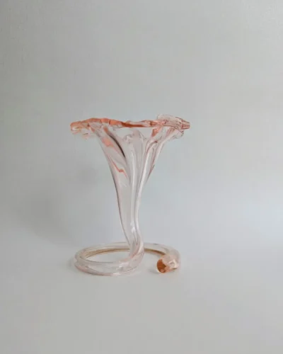 soliflore verre soufflé de murano rose