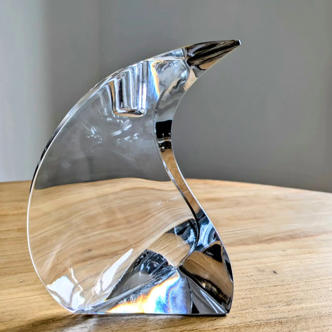 bougeoir en cristal forme design