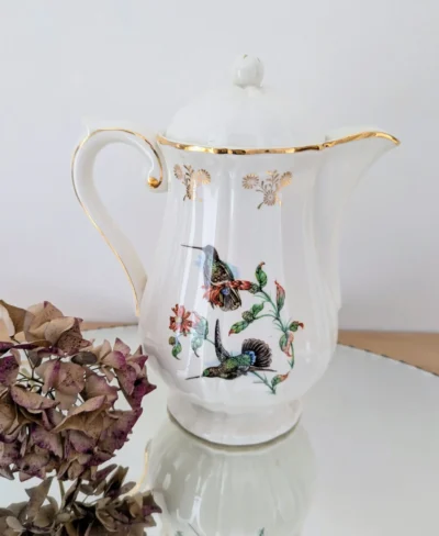 cafetière ancienne faïence GEIN les moineaux de Paris