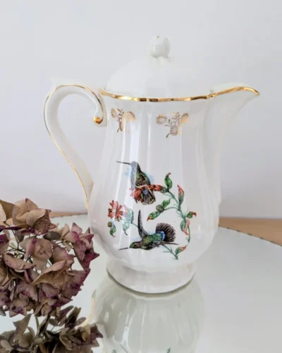 cafetière ancienne faïence GEIN les moineaux de Paris