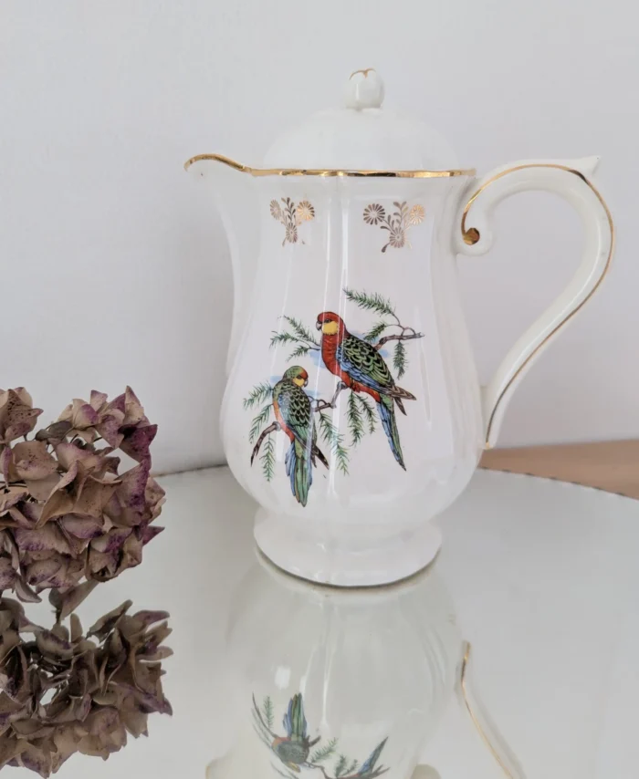 cafetière ancienne faïence GEIN les moineaux de Paris