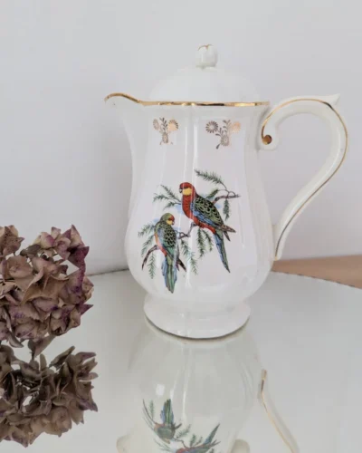 cafetière ancienne faïence GEIN les moineaux de Paris