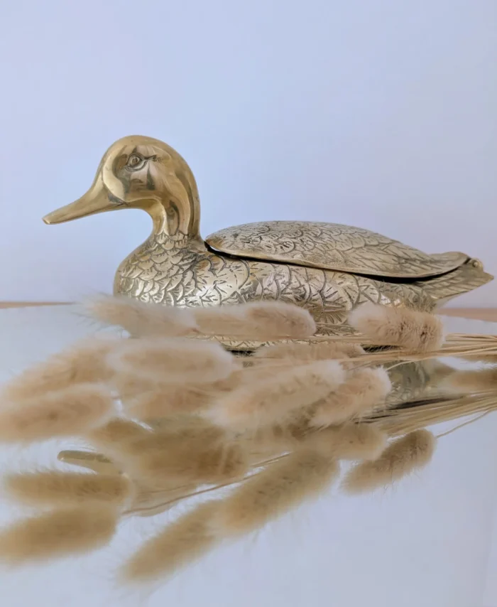 Canard en laiton boite vintage