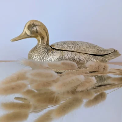 Canard en laiton boite vintage