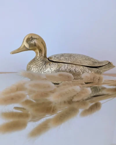 Canard en laiton boite vintage