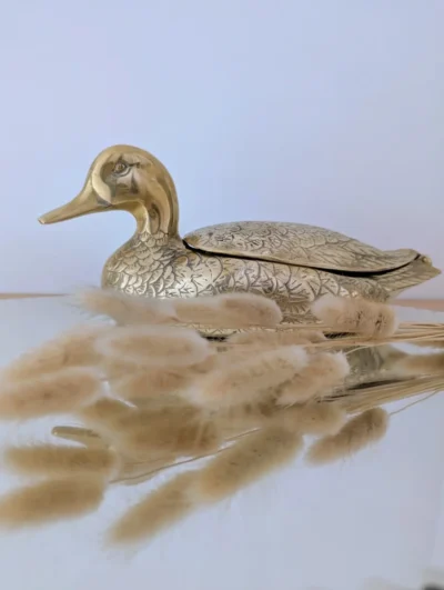 Canard en laiton boite vintage