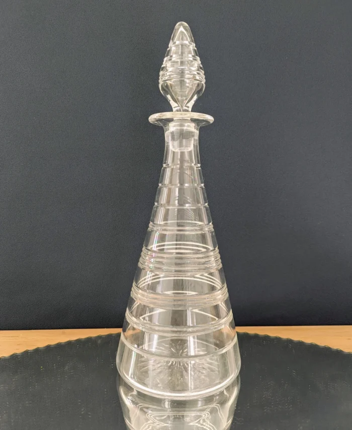 carafe verre ciselé vintage Tudor