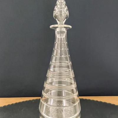 carafe verre ciselé vintage Tudor