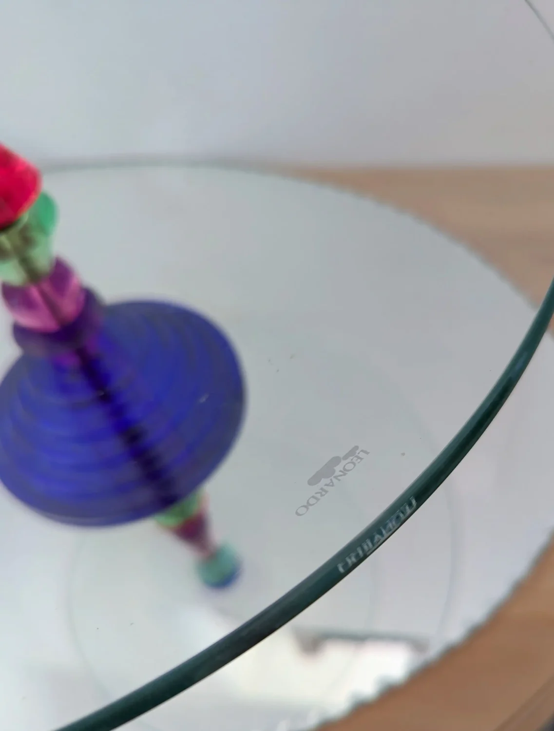 coupe à fruits en verre vintage design Leonardo