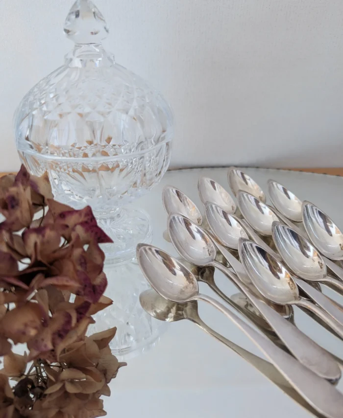 petites cuillères métal argenté signées ERCUIS