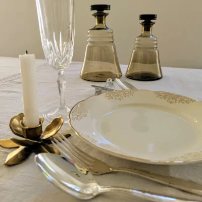 flute à champagne en cristal vintage