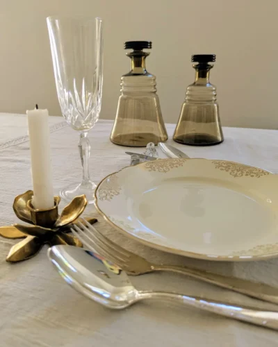 flute à champagne en cristal vintage