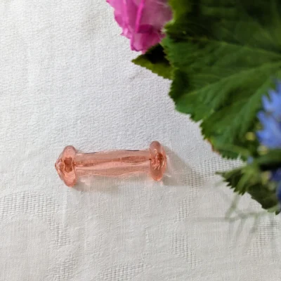 porte couteaux vintage verre rose