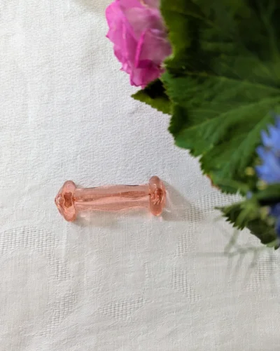 porte couteaux vintage verre rose