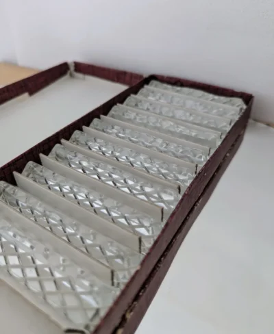 portes couteaux vintage en cristal ciselé