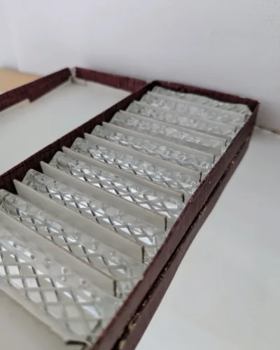 portes couteaux vintage en cristal ciselé