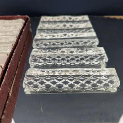 porte couteaux vintage en cristal ciselé