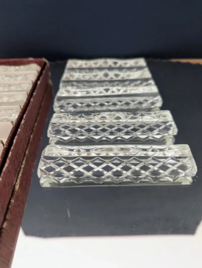 porte couteaux vintage en cristal ciselé