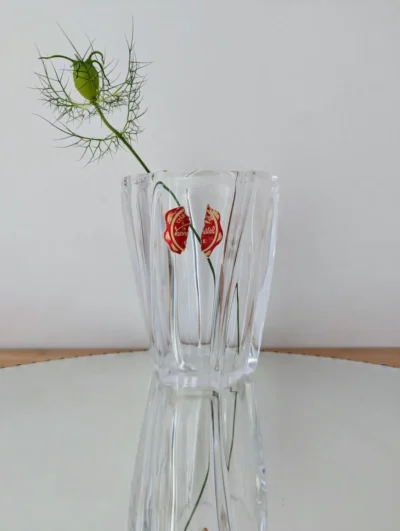 Vase en cristal Vannes Le Châtel vintage