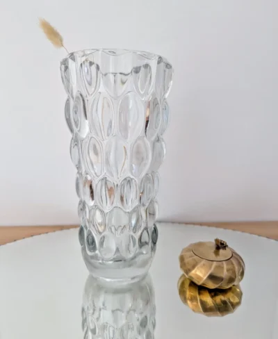 vase verre moulé design vladislav urban pour sklo union modèle Rosice