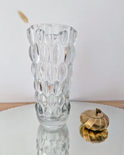 vase verre moulé design vladislav urban pour sklo union modèle Rosice