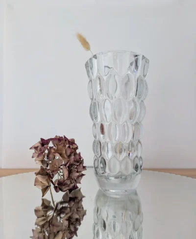 vase verre moulé design vladislav urban pour sklo union modèle Rosice