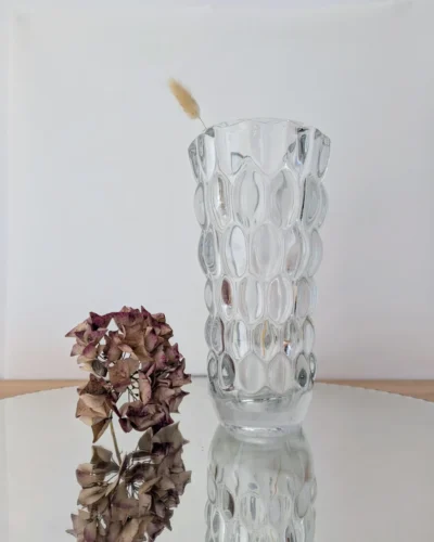 vase verre moulé design vladislav urban pour sklo union modèle Rosice