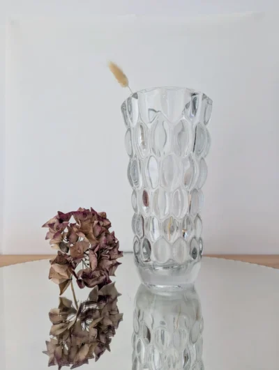 vase verre moulé design vladislav urban pour sklo union modèle Rosice