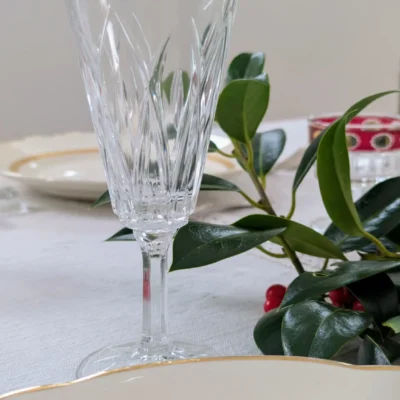verre à vin en cristal de Reims cidelé