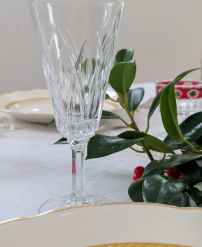 verre à vin en cristal de Reims cidelé