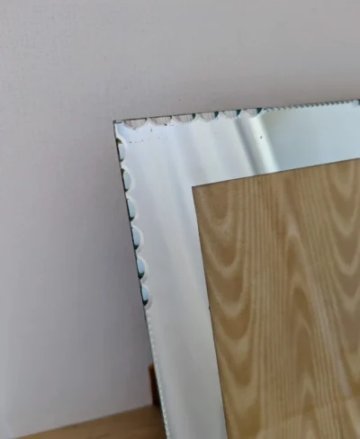 Cadre photo miroir biseauté vintage à poser