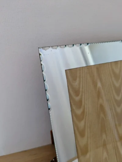 Cadre photo miroir biseauté vintage à poser
