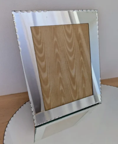 Cadre photo miroir biseauté vintage à poser