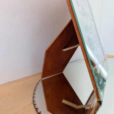 cadre photo ancien miroir taillé années 30