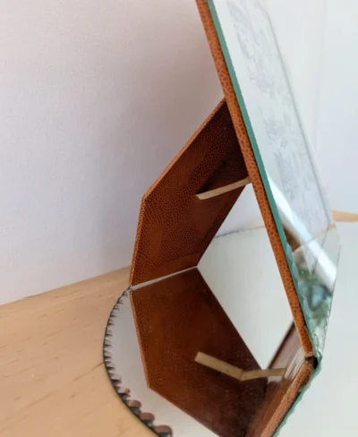 cadre photo ancien miroir taillé années 30