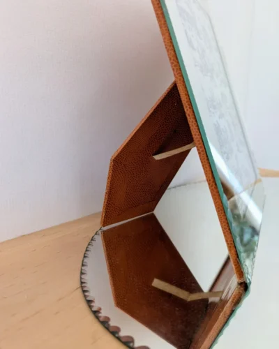 cadre photo ancien miroir taillé années 30