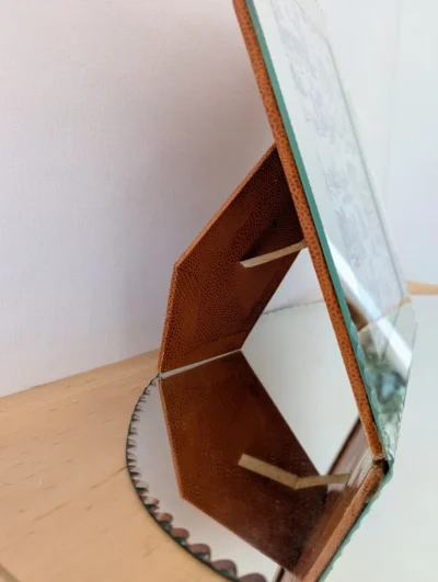 cadre photo ancien miroir taillé années 30