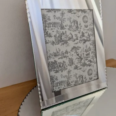 cadre photo ancien miroir taillé années 30