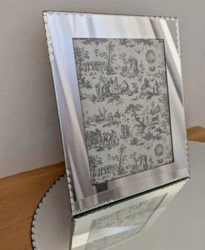 cadre photo ancien miroir taillé années 30