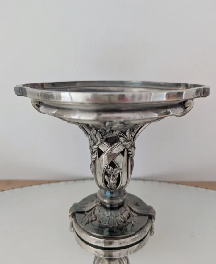 centre de table Gallia métal argenté