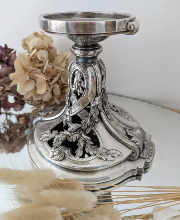 centre de table Gallia métal argenté