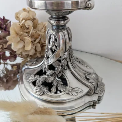 centre de table Gallia métal argenté