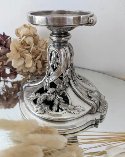 centre de table Gallia métal argenté