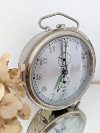 réveil vintage jaz répétition métal chromé