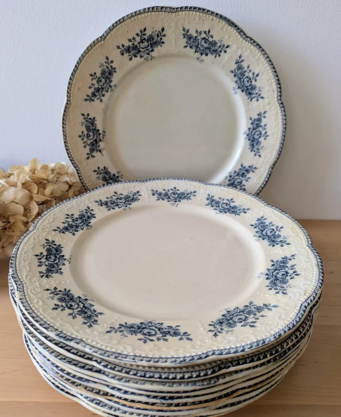 assiettes anciennes badonviller modèle richelieu