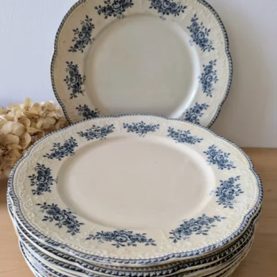 assiettes anciennes badonviller modèle richelieu